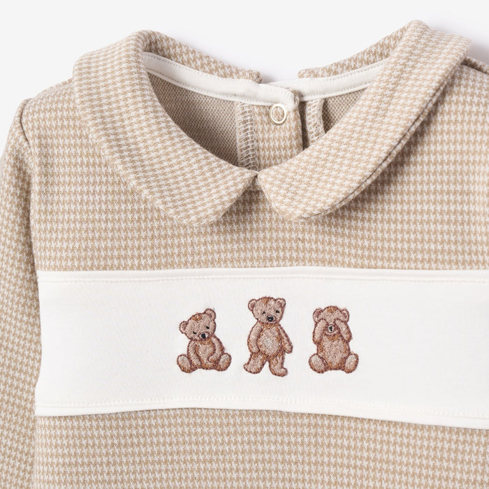 Teddy Bear Houndstooth Jumpsuit