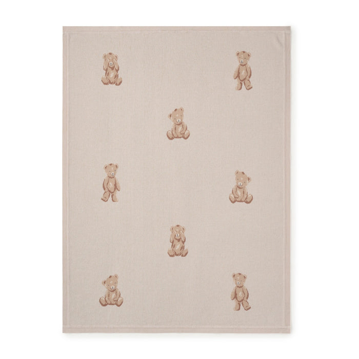 Teddy Bear Knit Baby Blanket