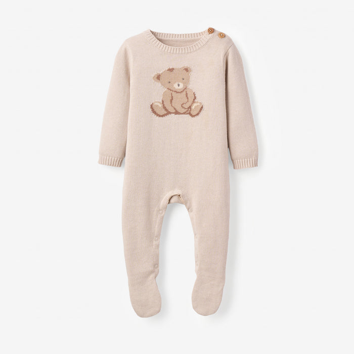 Teddy Bear Knit Baby Jumpsuit