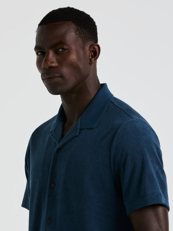 Terry Camp Collar Shirt (Blue Wing Teal)