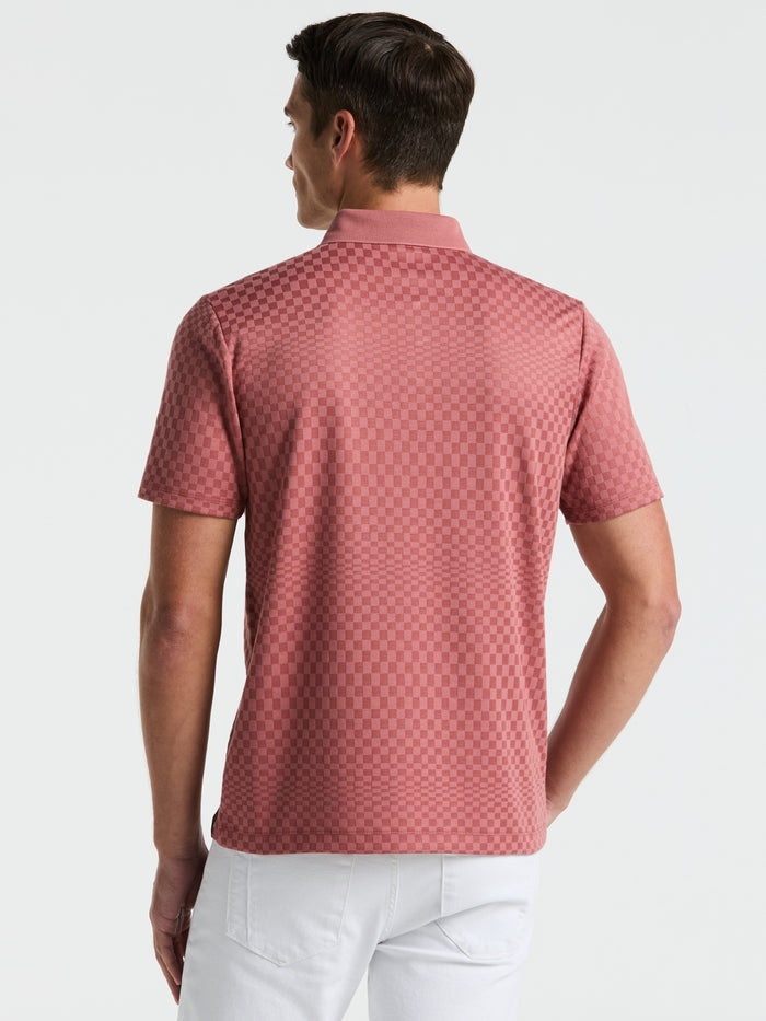 Textured Ombre Polo Shirt (Withered Rose)