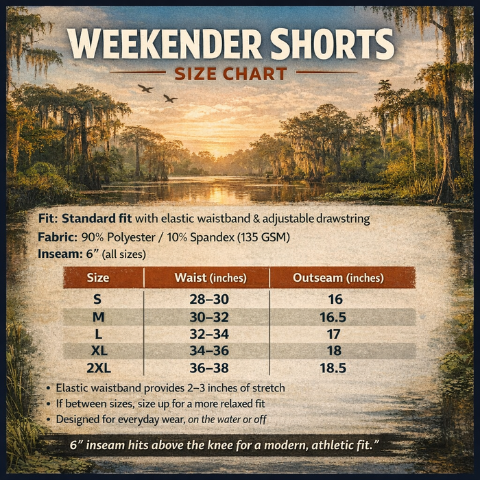 The Weekender Shorts - Fish Topo by Honey Hole Outdoors
