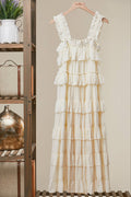 TIERED RUFFLE DRESS WITH FRILLED STRAPS