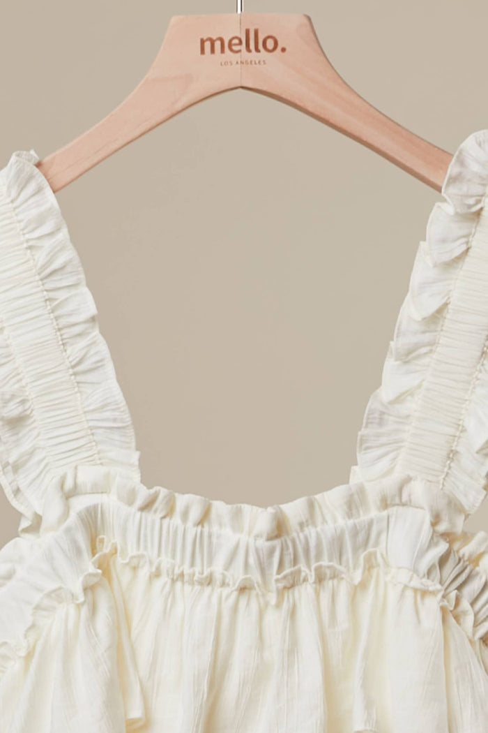 TIERED RUFFLE DRESS WITH FRILLED STRAPS