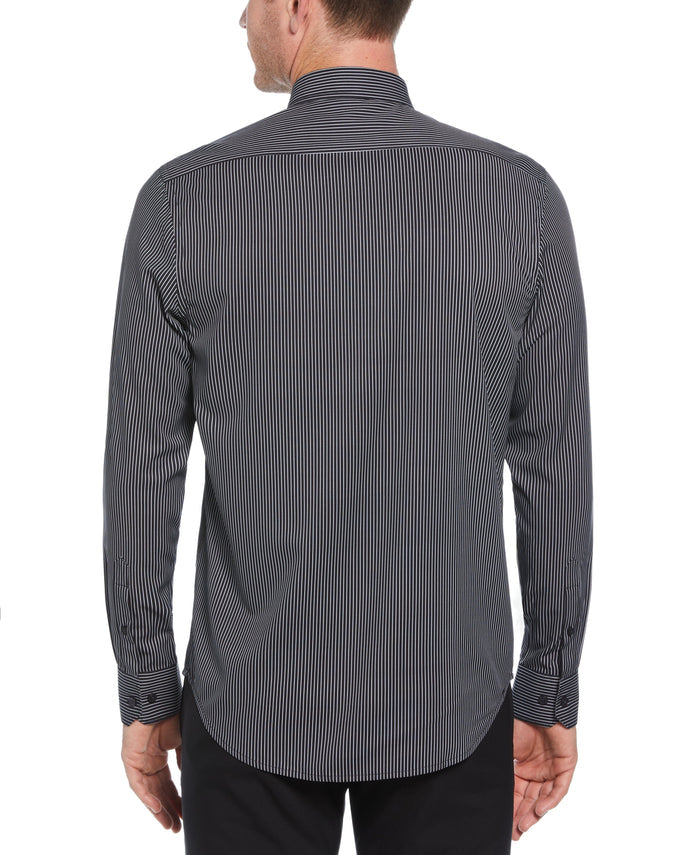 Total Stretch Pinstripe Shirt (Black)
