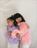 Unicorn Cloud Faux Fur Heart Frilled Collar Jacket Cotton Candy - Sun Peony Coconut
