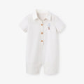 Up & Away Grey Seersucker Collared Shortall