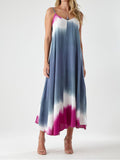 V-neck Sleeveless Tie-dye Dress