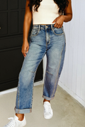 Vintage Washed Seam Detail Shift Jeans