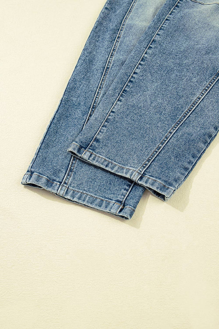 Vintage Washed Seam Detail Shift Jeans