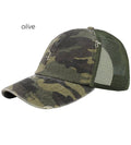 Washed Camo Distressed Mesh Back Cap