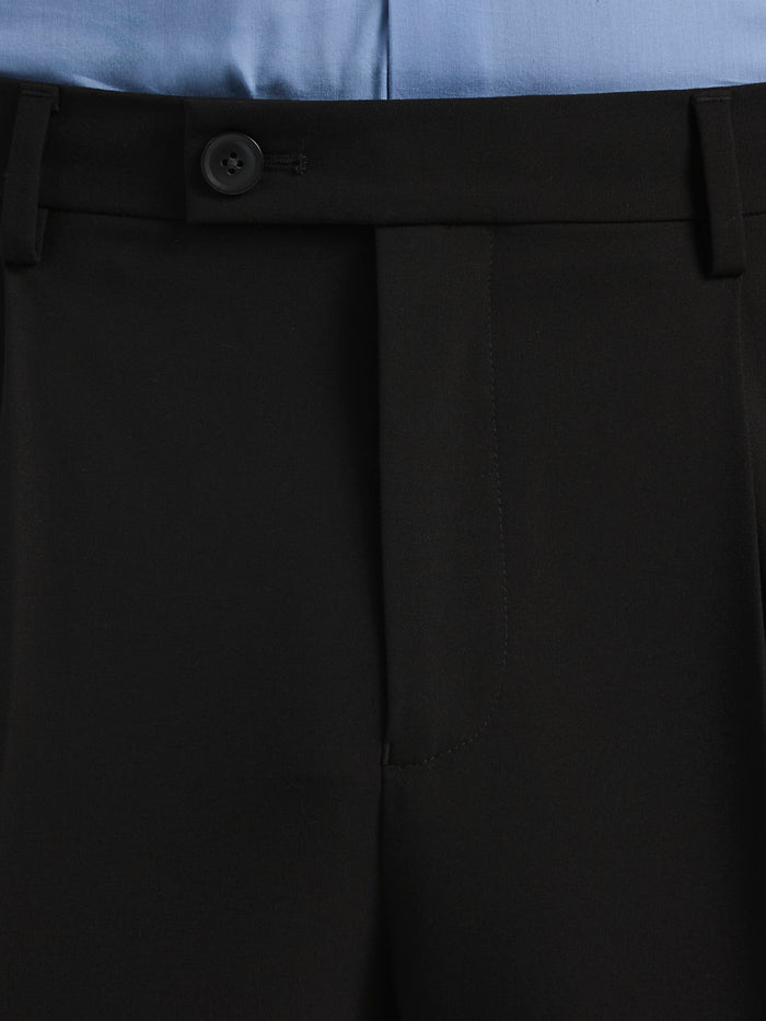 Straight Fit Oxford Dress Pant (Black)