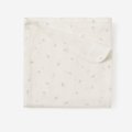 White Floral Organic Cotton Pointelle Baby Blanket
