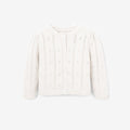 White Pointelle Knit Baby Cardigan