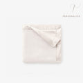 White Satin Trim Flannel Fleece Baby Security Blanket
