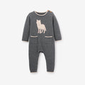 Wolf Knit Baby Jumpsuit